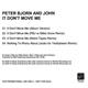 Peter Bjorn And John - It Don't Move Me